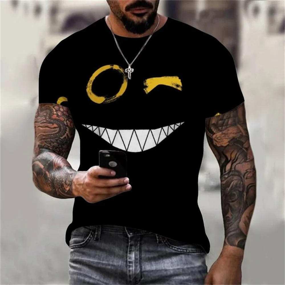 Summer 3D Printed Men's Demon Smiley Face T-shirt Casual Everyday Fashion Men's O-Neck Short Sleeve T-shirt Pullover
Summer 3D Printed Men's Demon Smiley Face T-shirt Casual Everyday Fashion Men's O-Neck Short Sleeve T-shirt Pullover