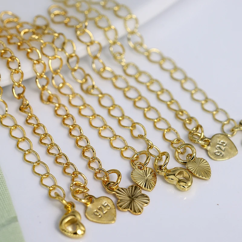 10pcs Jewelry Extended Chains Heart Flower Tail Extension Chain Necklace Clasps Connector For DIY Jewelry Making Craft Accessory
10pcs Jewelry Extended Chains Heart Flower Tail Extension Chain Necklace Clasps Connector For DIY Jewelry Making Craft Accessory