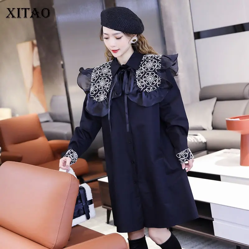 Платье С Рюшами XITAO, кружевное платье на завязках с вышивкой, маленькое, свежее, повседневное, стильное, 2022, элегантное свободное платье GWJ3262
Платье С Рюшами XITAO, кружевное платье на завязках с вышивкой, маленькое, свежее, повседневное, стильное, 2022, элегантное свободное платье GWJ3262