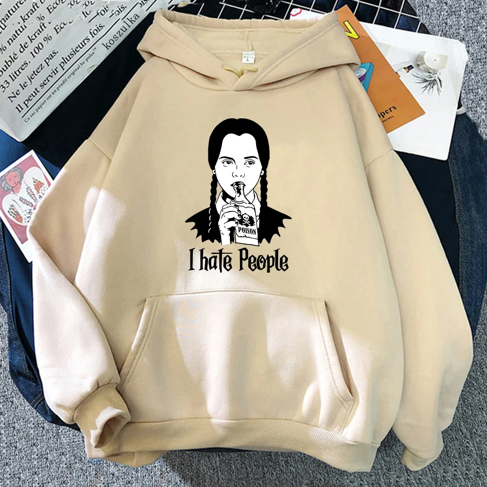 Wednesday Addams Hoodie Women Harajuku Aesthetic Graphic Halloween Hoodie Unisex Autumn Winter I Hate People Pullover Sweatshirt
Wednesday Addams Hoodie Women Harajuku Aesthetic Graphic Halloween Hoodie Unisex Autumn Winter I Hate People Pullover Sweatshirt