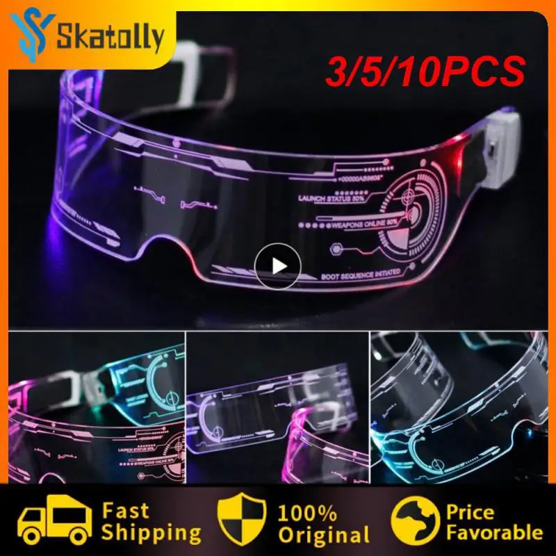3/5/10PCS LED Luminous Glasses EL Flashing Neon Bar Party LED Glasses Light Up Glasses Rave Costume Party Decor DJ Sunglasses
3/5/10PCS LED Luminous Glasses EL Flashing Neon Bar Party LED Glasses Light Up Glasses Rave Costume Party Decor DJ Sunglasses