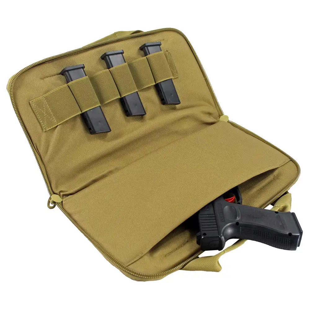 

Hunting G2C Pistol Carry Bag Case 12" Gun Carrier Bag with Magazine Pouches Handgun Holster Padded Pistol Carrier Fishing Kit