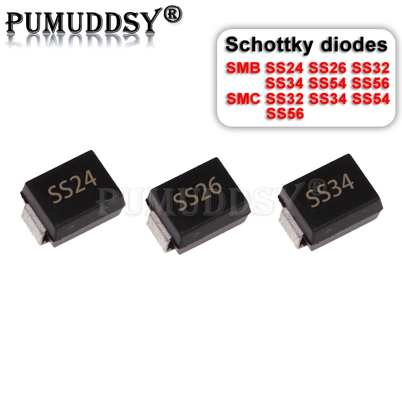 50 шт. диоды Schottky SMB SS24 SS26 SS32 SS34 SS54 SS56 SMC SS32 SS34 SS54 SS56 SMD Диоды
50 шт. диоды Schottky SMB SS24 SS26 SS32 SS34 SS54 SS56 SMC SS32 SS34 SS54 SS56 SMD Диоды