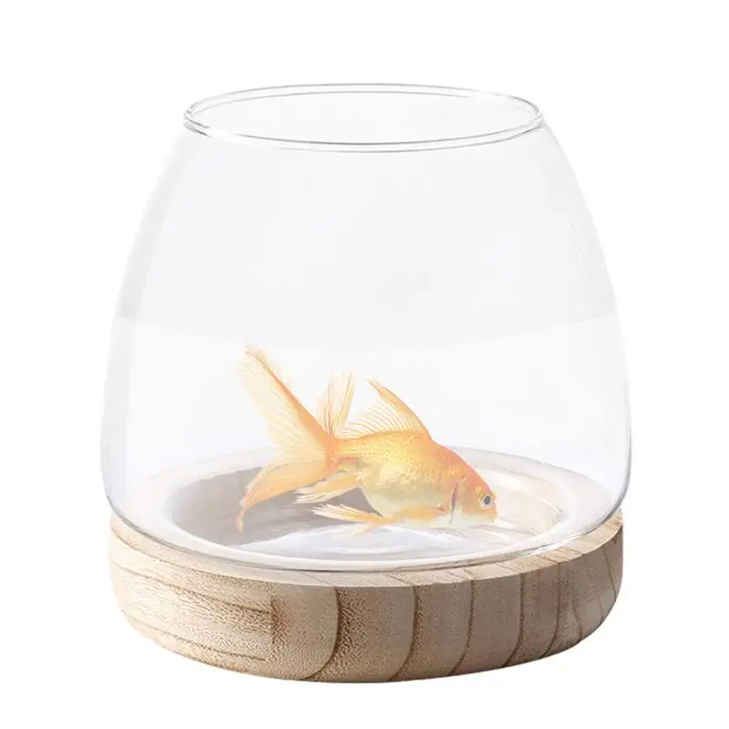 Home Furnishing Glass Wooden Support Vase Ornament Aquaculture Flower Arranger Transparent Fish Tank With Wood Base
Home Furnishing Glass Wooden Support Vase Ornament Aquaculture Flower Arranger Transparent Fish Tank With Wood Base