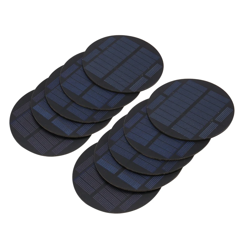 10Pcs Round 5.5V 120MA 0.55Watts Solar Cells Poly Li-Ion Battery Charger Regulator Voltage LED Lamp Solar Panel 3.2 VDC
10Pcs Round 5.5V 120MA 0.55Watts Solar Cells Poly Li-Ion Battery Charger Regulator Voltage LED Lamp Solar Panel 3.2 VDC