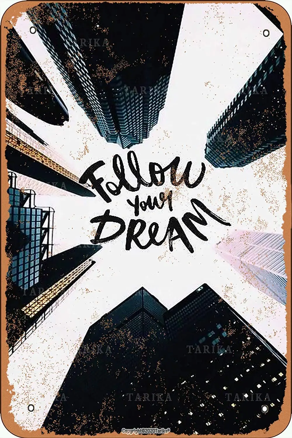 Железная декоративная вывеска Тарика в стиле ретро с надписью «Follow Your Dreams», 20x30 дюймов
Железная декоративная вывеска Тарика в стиле ретро с надписью «Follow Your Dreams», 20x30 дюймов