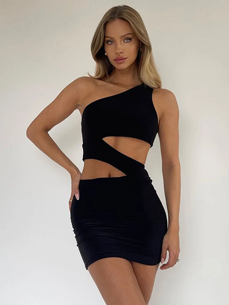 Elegant Bodycon Sheath One Shoulder Mini Tight Dress Women Summer Sexy Clothes Streetwear Fashion Cut Out Fitness Dresses Robes
Elegant Bodycon Sheath One Shoulder Mini Tight Dress Women Summer Sexy Clothes Streetwear Fashion Cut Out Fitness Dresses Robes