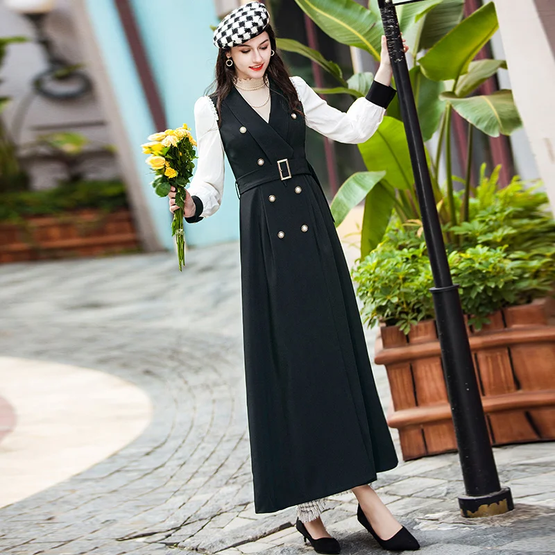 Женское двубортное пальто, длинное черно-белое пальто в стиле пэчворк с жемчугом, весна-осень, верхняя одежда большого размера DZ2866
Женское двубортное пальто, длинное черно-белое пальто в стиле пэчворк с жемчугом, весна-осень, верхняя одежда большого размера DZ2866