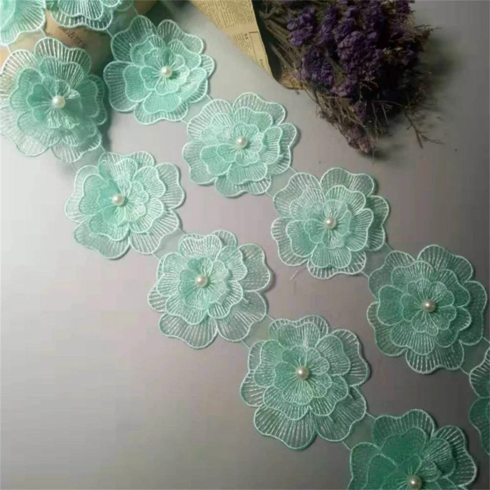 1 yard Green Big Flower Pearl Beaded Embroidered Lace Trim Floral Applique Patches Fabric Sewing Vintage Wedding Dress 10cm
1 yard Green Big Flower Pearl Beaded Embroidered Lace Trim Floral Applique Patches Fabric Sewing Vintage Wedding Dress 10cm