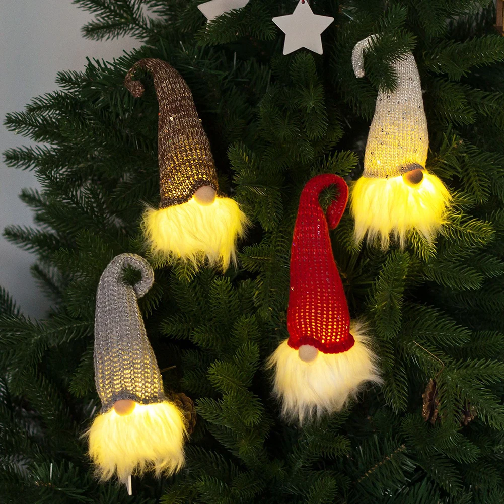 Christmas Gnome Plush Doll Pendant With LED Light Christmas Tree Door Faceless Doll Hanging Ornament Xmas Navidad 2022 New Year
Christmas Gnome Plush Doll Pendant With LED Light Christmas Tree Door Faceless Doll Hanging Ornament Xmas Navidad 2022 New Year