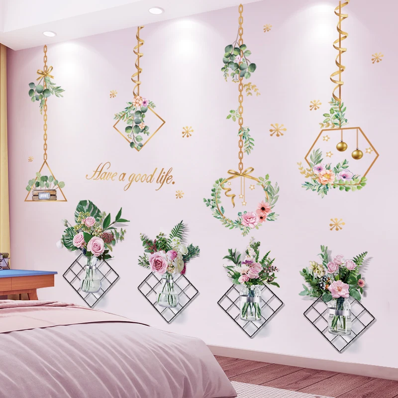 Flowers Plants Wall Stickers DIY Hanging orchid Wall Decals for Living Room Kids Bedroom Kitchen Home Decoration Accessoires
Flowers Plants Wall Stickers DIY Hanging orchid Wall Decals for Living Room Kids Bedroom Kitchen Home Decoration Accessoires