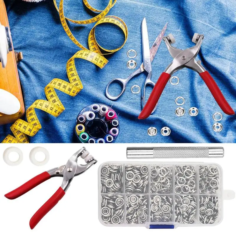 

Snap Fastener Pliers Metal Snap DIY Craft Supplies Sewing Button & Thickened Snap Fastener Kit For Installing Sewing Bag Clothe