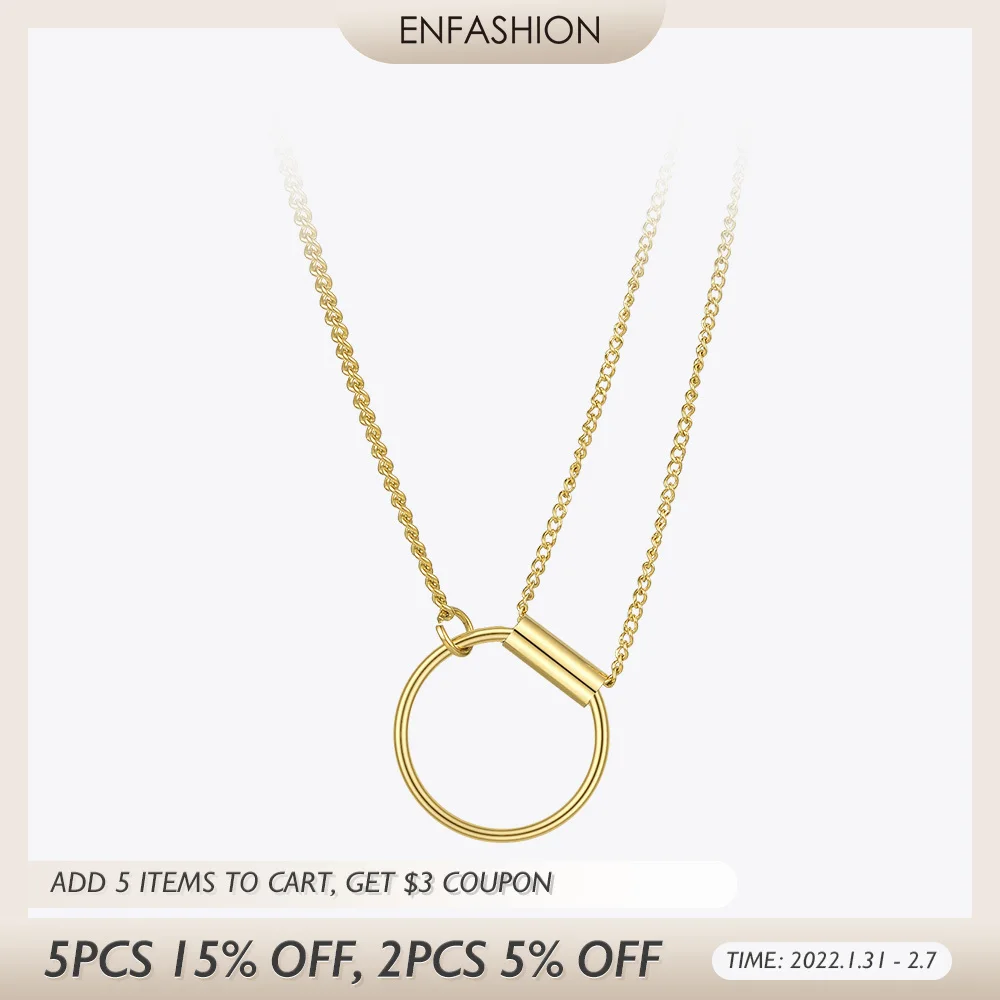 ENFASHION Simple Circle Pendant Necklace Women Gold Color Stainless Steel Minimalist Choker Necklaces Fashion Jewelry P203128
ENFASHION Simple Circle Pendant Necklace Women Gold Color Stainless Steel Minimalist Choker Necklaces Fashion Jewelry P203128