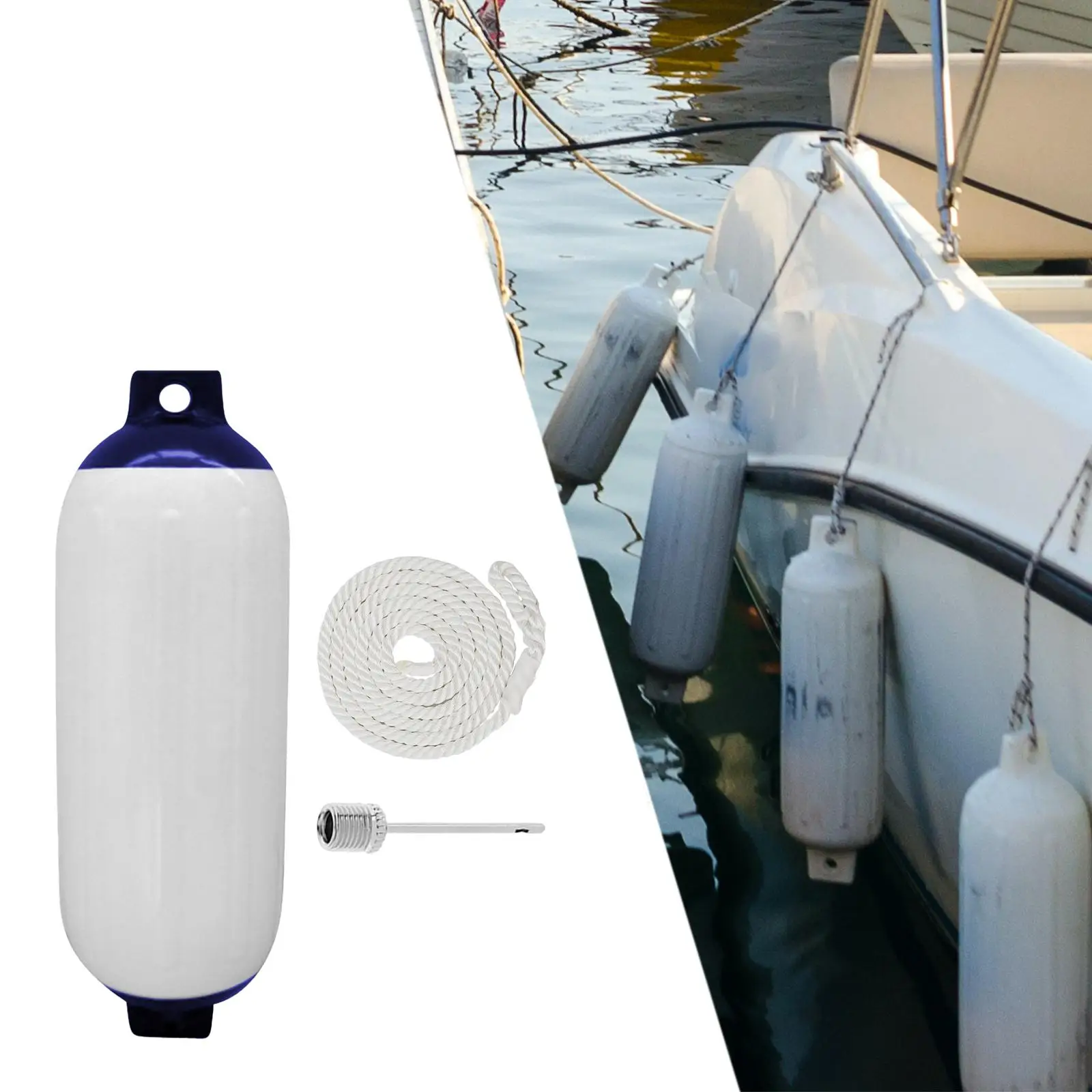 

Boat Fender PVC Buoy Boat Accessories Boat Bumper Anti Collision Protection for Docking Speedboat Pontoon Yacht Fishing Boats