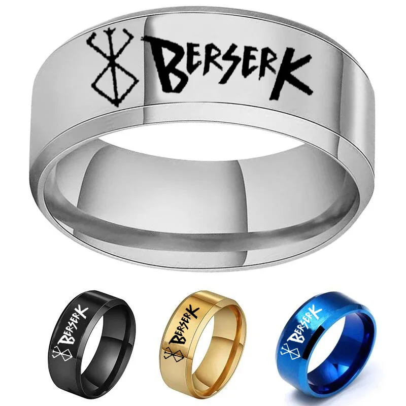 Bxzyrt 4 Colors Stainless Steel Ring Anime Peripheral Berserk Ring Commemorative Simple Cool Laser Rings For Men Women Jewelry 
Bxzyrt 4 Colors Stainless Steel Ring Anime Peripheral Berserk Ring Commemorative Simple Cool Laser Rings For Men Women Jewelry