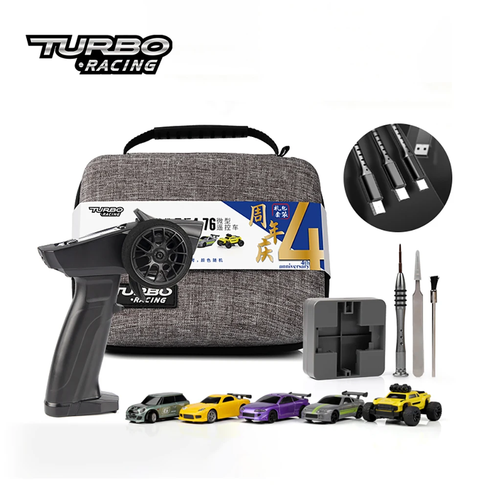 TURBO RACING 5pcs 1:76 Mini RC Car Simulation Model Car Toys 4th Anniversary Limited Spree RTR RC Car children adult Toys
TURBO RACING 5pcs 1:76 Mini RC Car Simulation Model Car Toys 4th Anniversary Limited Spree RTR RC Car children adult Toys