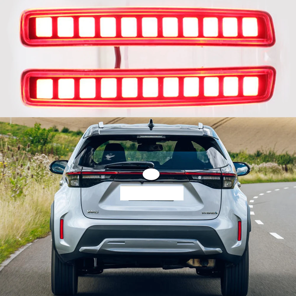 LED Car Rear Bumper Reflector Tail Light Brake Lamp Turn Signal Accessories for Toyota Yaris Cross 2021 2022 
LED Car Rear Bumper Reflector Tail Light Brake Lamp Turn Signal Accessories for Toyota Yaris Cross 2021 2022
