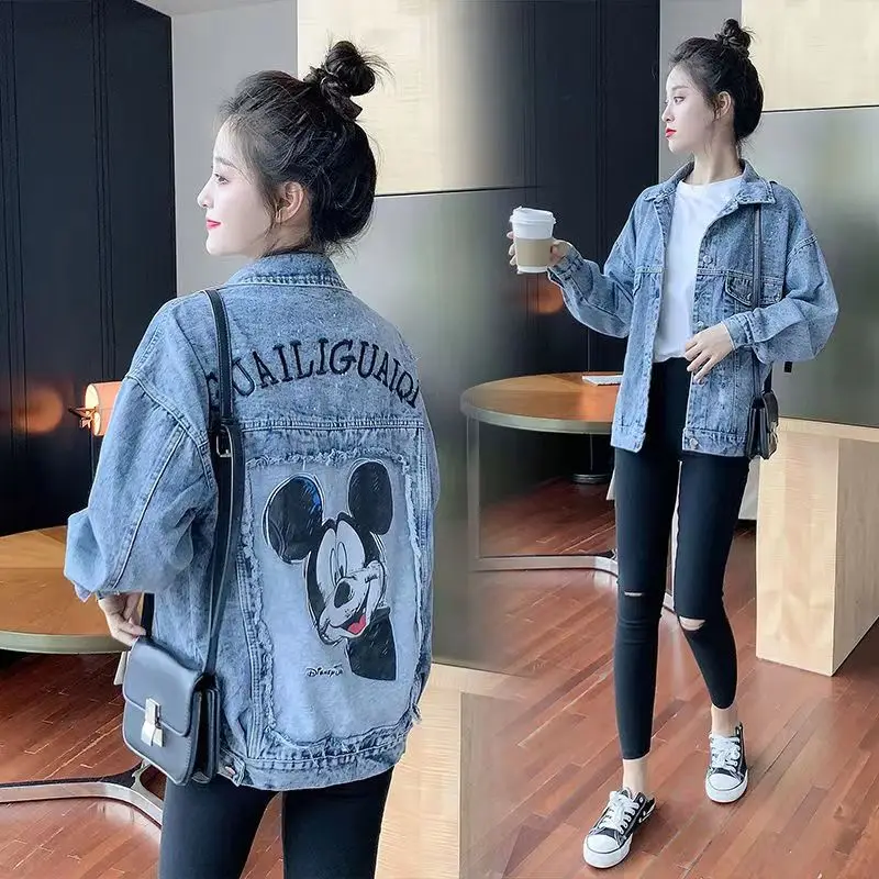 Disney Mickey Mouse Autumn Fashion Women Denim Embroidery Jacket Clothes Oversized Jeans Denim Coat Spring Casual Jackets
Disney Mickey Mouse Autumn Fashion Women Denim Embroidery Jacket Clothes Oversized Jeans Denim Coat Spring Casual Jackets