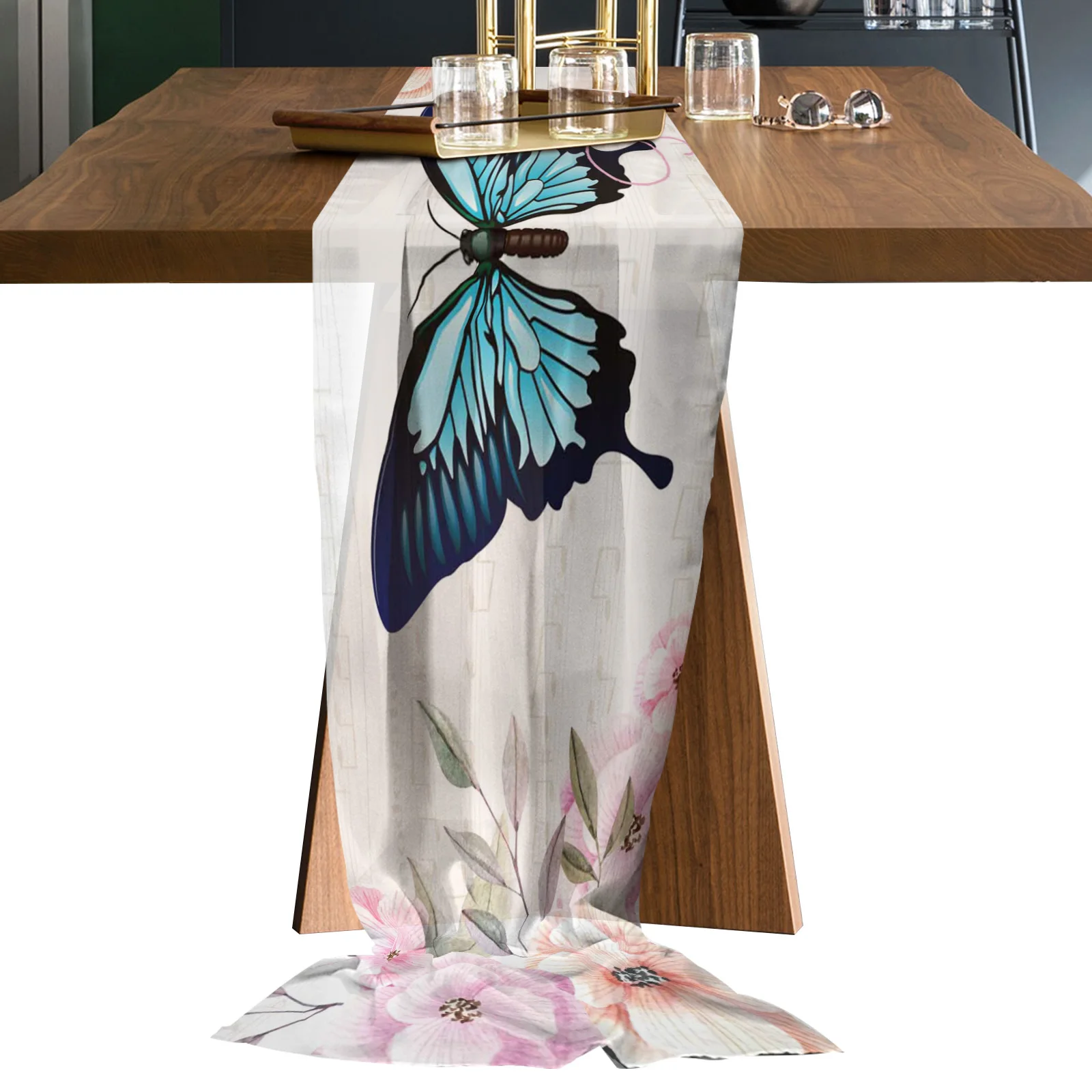 Butterfly Flower Color Chiffon Table Runners Wedding Party Decor Tablecloth Gauze Table Runner for Home Coffee Table 
Butterfly Flower Color Chiffon Table Runners Wedding Party Decor Tablecloth Gauze Table Runner for Home Coffee Table