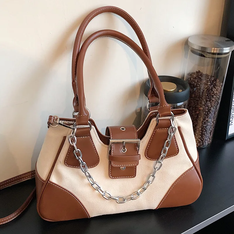Autumn and Winter 2022 Women's New Canvas Chain One Shoulder Bag Fashion Net Red Handbag Color Contrast Versatile Crossbody Bag
Autumn and Winter 2022 Women's New Canvas Chain One Shoulder Bag Fashion Net Red Handbag Color Contrast Versatile Crossbody Bag