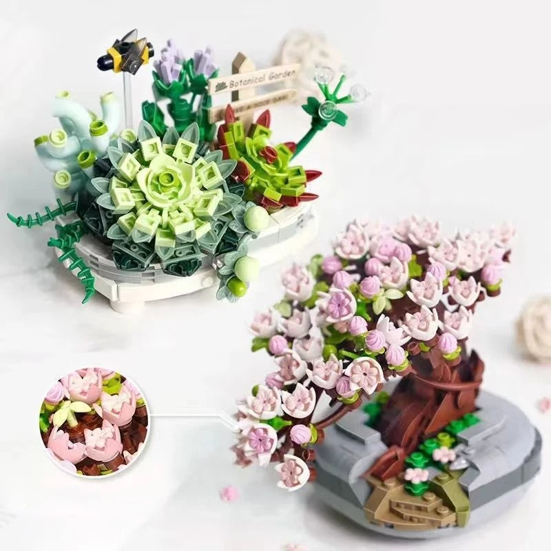 Mini Cherry Tree Succulent Potted Building Blocks Model DIY Plant Bonsai Building Blocks Home Decoration Children's Toy Gift
Mini Cherry Tree Succulent Potted Building Blocks Model DIY Plant Bonsai Building Blocks Home Decoration Children's Toy Gift