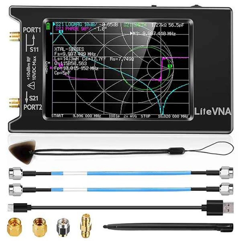 Nanovna 50Khz-6.3Ghz Vector Network Antenna Analyzer 4In Measure S Parameters HF VHF UHF SWR Phase Delay For Smith Chart
Nanovna 50Khz-6.3Ghz Vector Network Antenna Analyzer 4In Measure S Parameters HF VHF UHF SWR Phase Delay For Smith Chart
