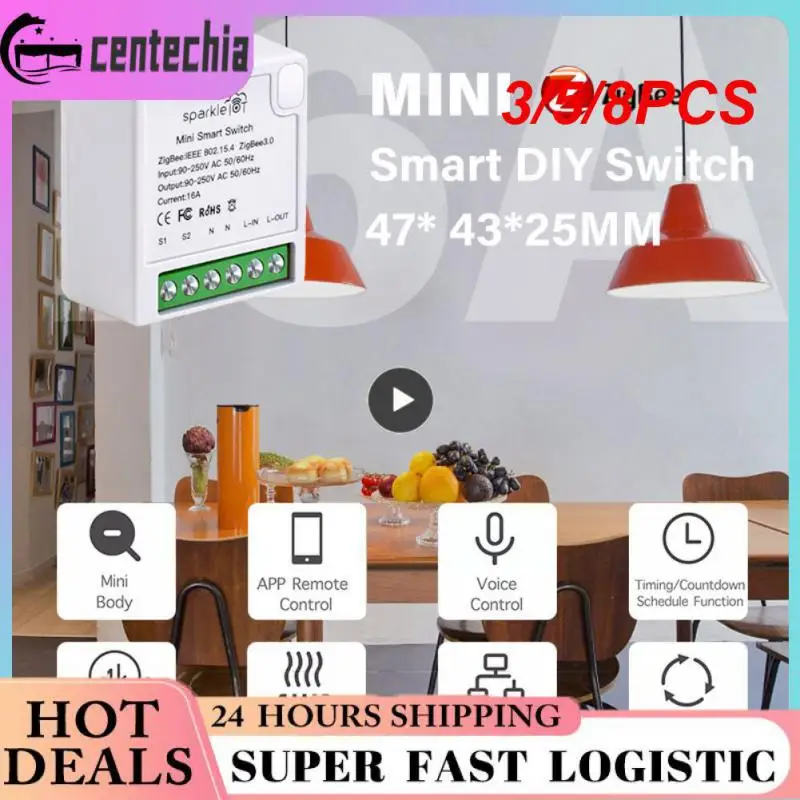 3/5/8PCS App Control 16a Smart Switch Zigbee3.0 Supports 2 Way Timing Universal Breaker Module Voice Control
3/5/8PCS App Control 16a Smart Switch Zigbee3.0 Supports 2 Way Timing Universal Breaker Module Voice Control