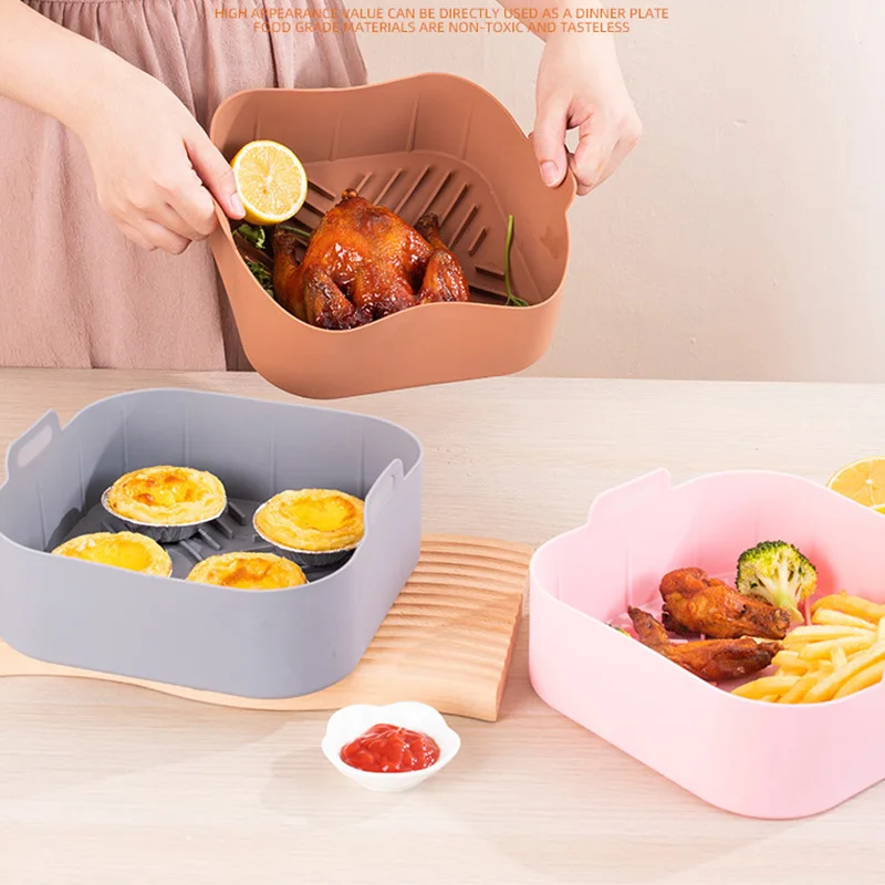 Air Fryer Silicone Pot Basket Reusable Baking Square Mat Mold Easy To Clean Air Fryer Liner Fried Pizza Chicken Basket Tools
Air Fryer Silicone Pot Basket Reusable Baking Square Mat Mold Easy To Clean Air Fryer Liner Fried Pizza Chicken Basket Tools