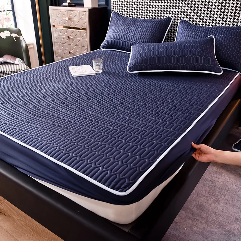 ZHENXISHUSHI Thicken Quilted Mattress Cover Home Double Bed Elastic Fitted Sheet 120/150/180/200cm Queen King Size Protector Pad
ZHENXISHUSHI Thicken Quilted Mattress Cover Home Double Bed Elastic Fitted Sheet 120/150/180/200cm Queen King Size Protector Pad