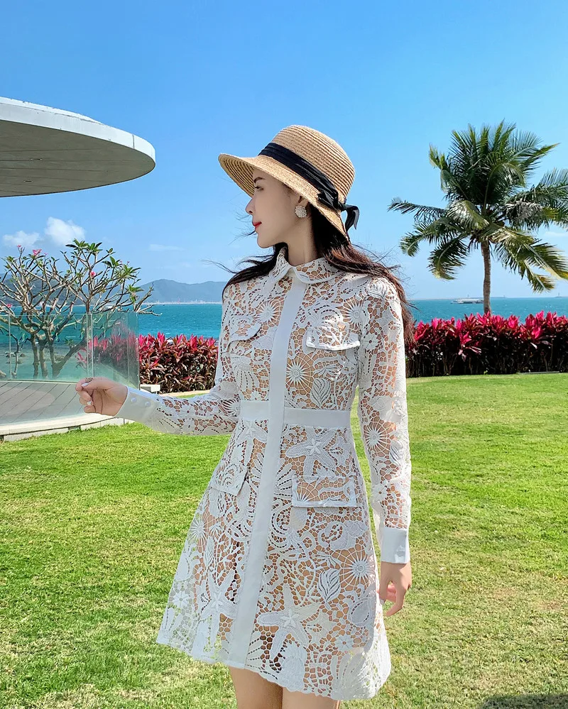 Spring/Summer 2022 New Lace Stitching Hollow-Out Long-Sleeve Dresses Party Work Bodycon Vestidos
Spring/Summer 2022 New Lace Stitching Hollow-Out Long-Sleeve Dresses Party Work Bodycon Vestidos