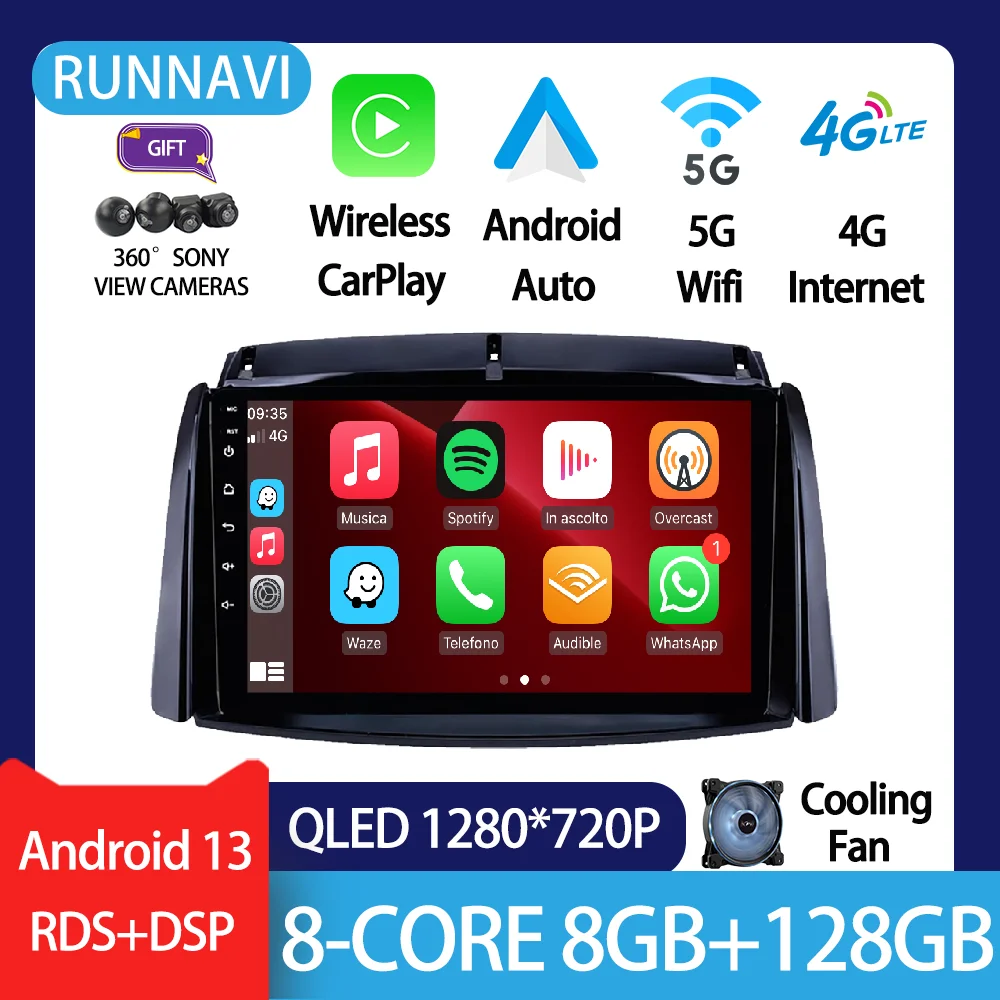 Android 13 For Renault Koleos 2008 - 2016 Car Radio Stereo Multimedia Video Player Navigation GPS Wireless Carplay RDS DSP QLED
Android 13 For Renault Koleos 2008 - 2016 Car Radio Stereo Multimedia Video Player Navigation GPS Wireless Carplay RDS DSP QLED