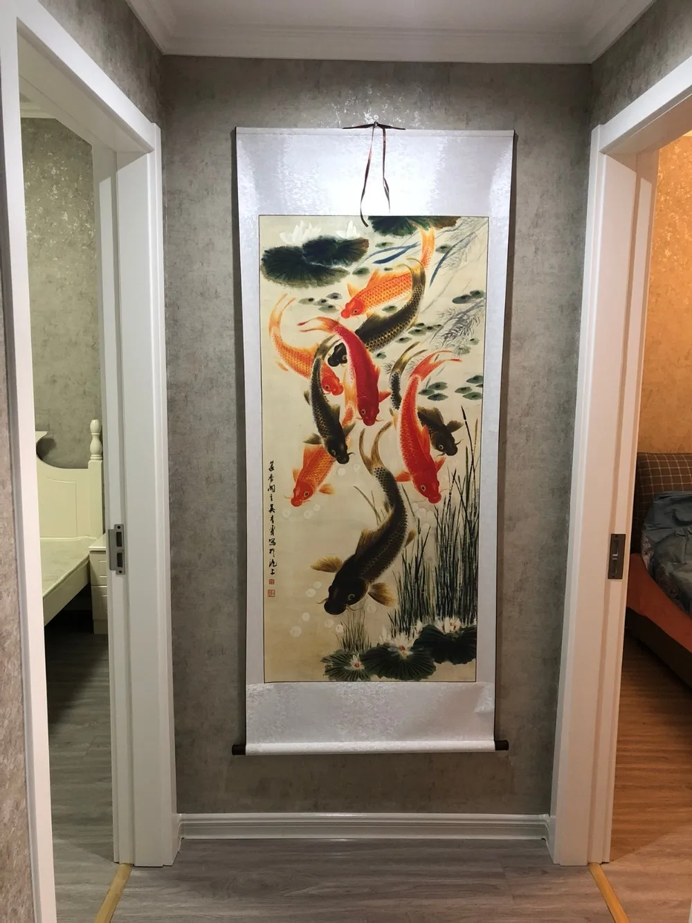 Large HOME LIVING ROOM hall lobby company TOP Decor art FENG SHUI Good luck bring wealth 9 Goldfishs china silk painting
Large HOME LIVING ROOM hall lobby company TOP Decor art FENG SHUI Good luck bring wealth 9 Goldfishs china silk painting