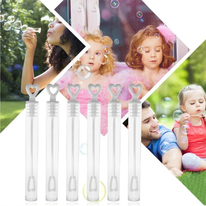 

50pcs Love Heart Bubble Wand Soap Bottle Tube Wedding Gifts for Guests Birthday Party Decoration Supplies Baby Shower Kids Toy