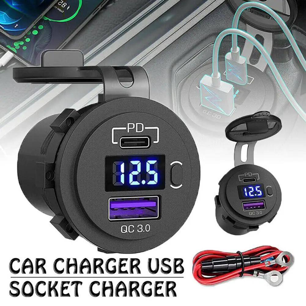 48W USB Charger Socket Waterproof Fast Charge Adapter PD Type C And QC3.0 Power Outlet With Switch For Car Marine Motorcycle
48W USB Charger Socket Waterproof Fast Charge Adapter PD Type C And QC3.0 Power Outlet With Switch For Car Marine Motorcycle