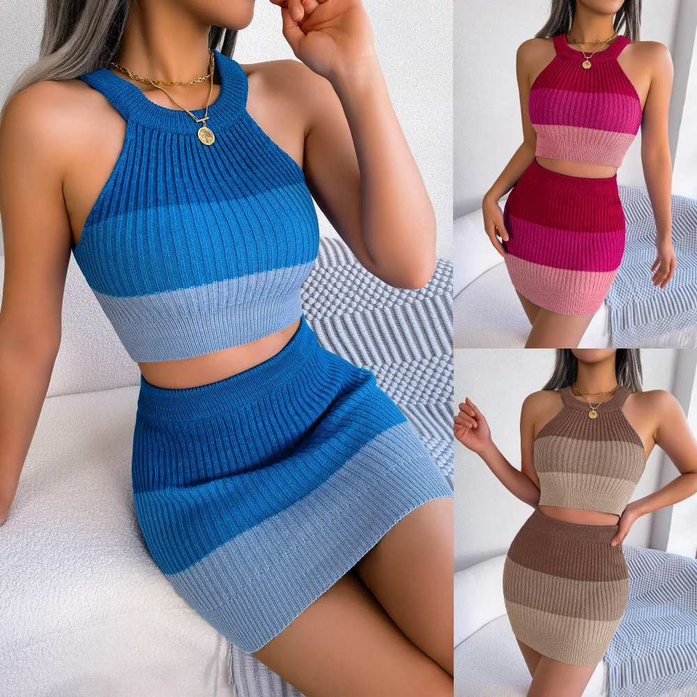 2023 Autumn Fashion Women's Gradient Color Crop Navel Sleeveless Top Wrapped Hip Skirt Two-Piece Set Slim Sexy and Elegant
2023 Autumn Fashion Women's Gradient Color Crop Navel Sleeveless Top Wrapped Hip Skirt Two-Piece Set Slim Sexy and Elegant