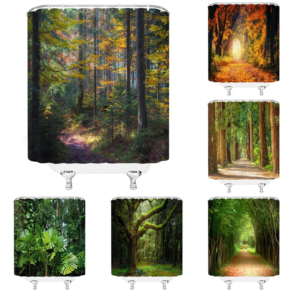 Green Forest Scenery Shower Curtain Tropical Jungle Rainforest Landscape Tree Exotic Plants Leaves Bath Courtains Bathroom Decor
Green Forest Scenery Shower Curtain Tropical Jungle Rainforest Landscape Tree Exotic Plants Leaves Bath Courtains Bathroom Decor