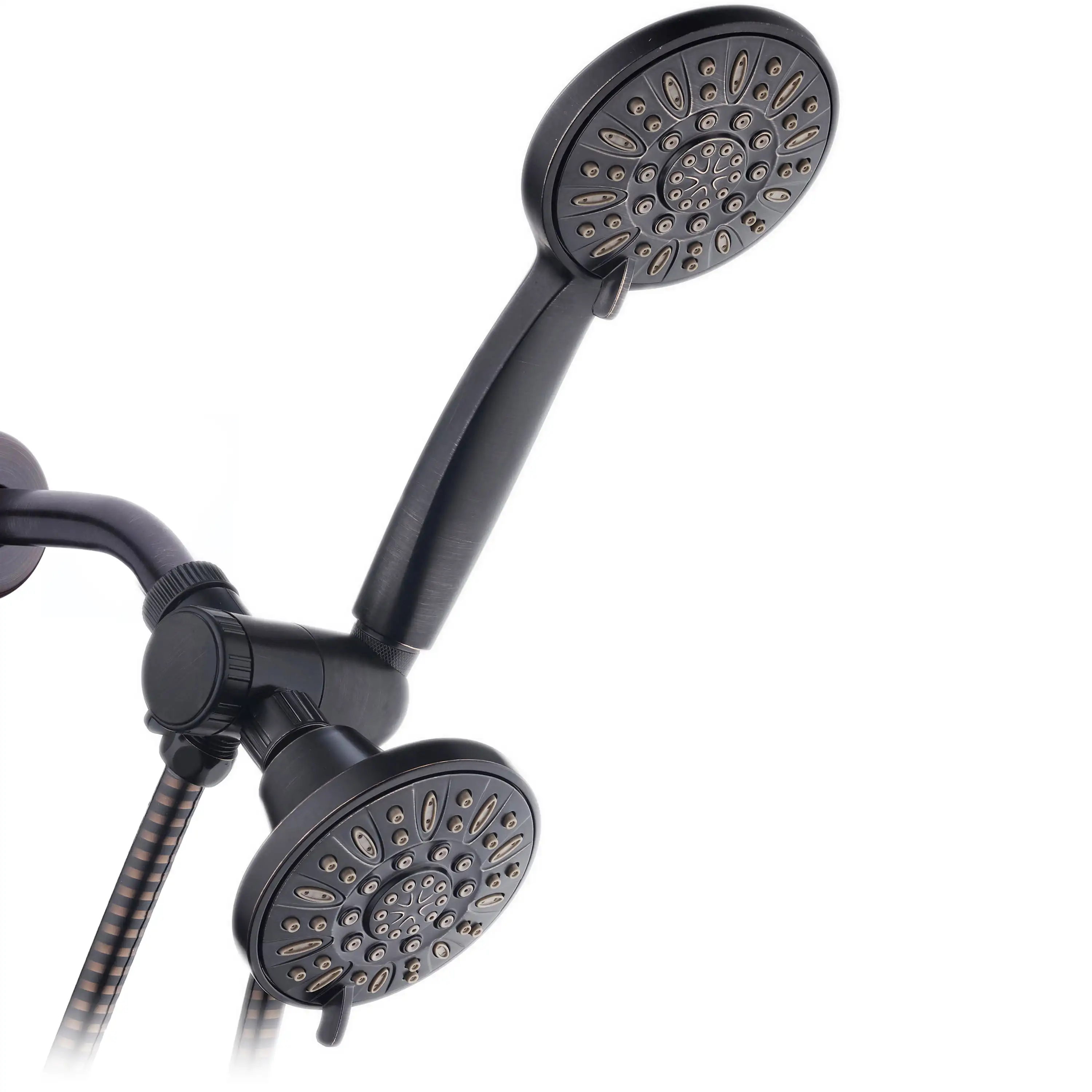 High-Pressure 48-Setting Luxury 3-Way Dual Shower Head Combo with Extra-long 6 Foot Hose & Pause Mode, Oil Rubbed Bronze
High-Pressure 48-Setting Luxury 3-Way Dual Shower Head Combo with Extra-long 6 Foot Hose & Pause Mode, Oil Rubbed Bronze