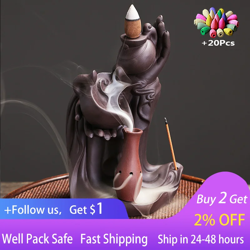 Creative red sandalwood backflow incense burner Zen bergamot incense burner Home decoration gift
Creative red sandalwood backflow incense burner Zen bergamot incense burner Home decoration gift