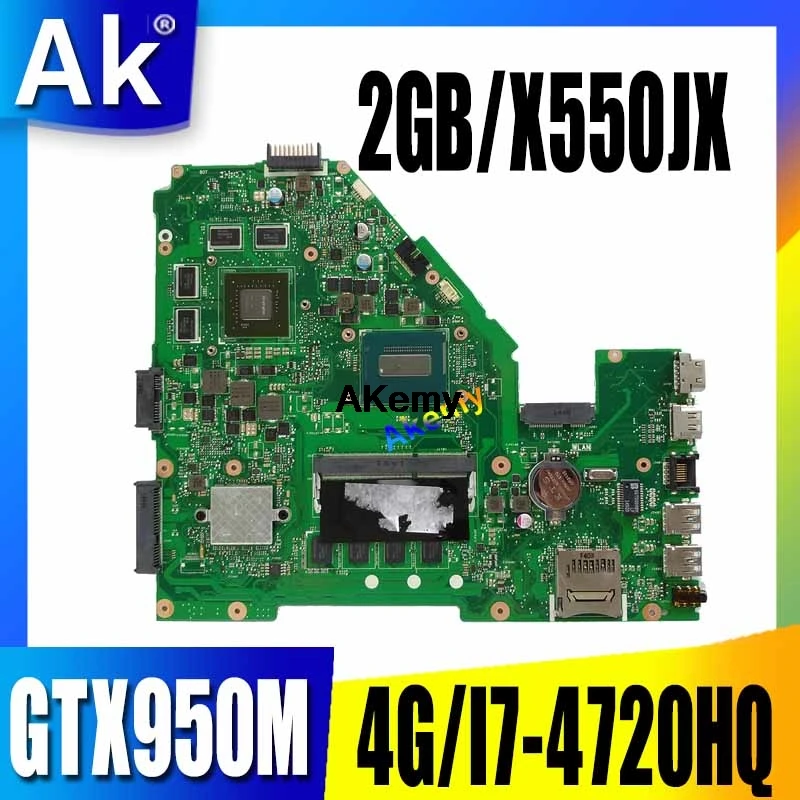X550JX MB._4G/I7-4720HQ/AS GTX950M 2GB Maniboard For Asus X550JK X550JD ZX50J X550J A550J FX50J FX50J X550JF Motherboard Test OK
X550JX MB._4G/I7-4720HQ/AS GTX950M 2GB Maniboard For Asus X550JK X550JD ZX50J X550J A550J FX50J FX50J X550JF Motherboard Test OK