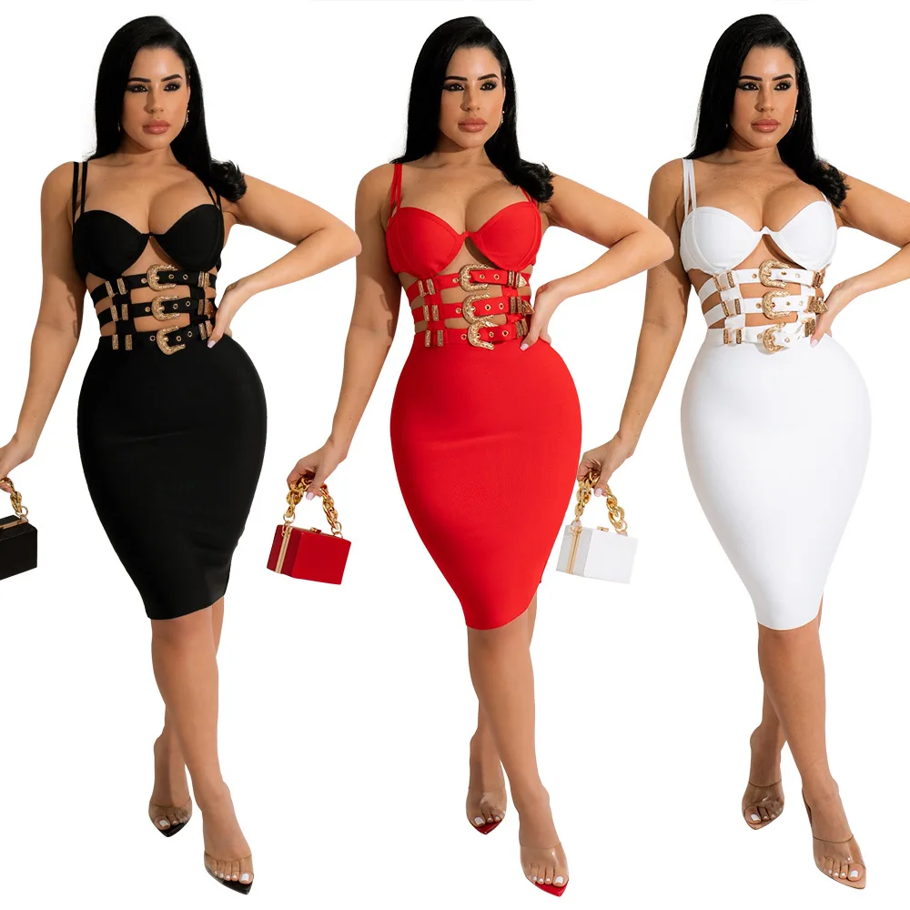 2022 Summer Women's Mini Dress Italian Watch Belt Metal Buckle Sexy Hollow Strap Tube Top Bodycon Bandage Dress Vestidos
2022 Summer Women's Mini Dress Italian Watch Belt Metal Buckle Sexy Hollow Strap Tube Top Bodycon Bandage Dress Vestidos