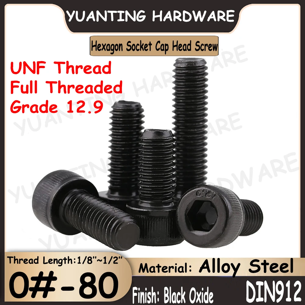 50Pcs UNF 0#-80x1/8''-1/2'' DIN912 Grade 12.9 Alloy Steel Hexagon Socket Knurled Cap Head Screws Cap Head Bolts with Full Thread
50Pcs UNF 0#-80x1/8''-1/2'' DIN912 Grade 12.9 Alloy Steel Hexagon Socket Knurled Cap Head Screws Cap Head Bolts with Full Thread