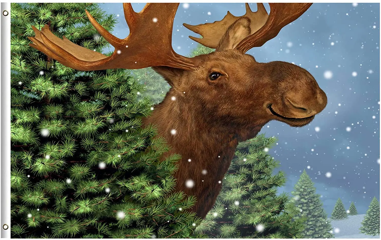 Christmas Winter Animal Deers in Snowy Forest Tree Nature Seasonal Landscape 3x5 Feet Flag for Outdoor Indoor Home Decor
Christmas Winter Animal Deers in Snowy Forest Tree Nature Seasonal Landscape 3x5 Feet Flag for Outdoor Indoor Home Decor