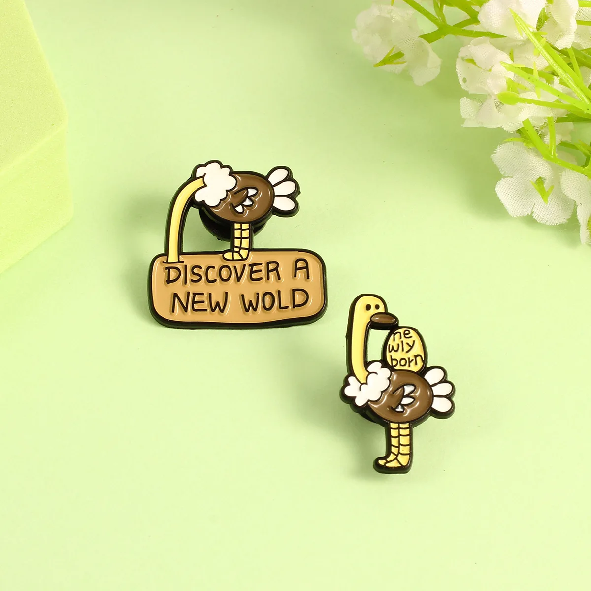 Cute Ostrich Enamel Brooch Discover New World Creative Metal Badge Fashion Clothing Accessories Lapel Pin Jewelry Gift New 2022
Cute Ostrich Enamel Brooch Discover New World Creative Metal Badge Fashion Clothing Accessories Lapel Pin Jewelry Gift New 2022