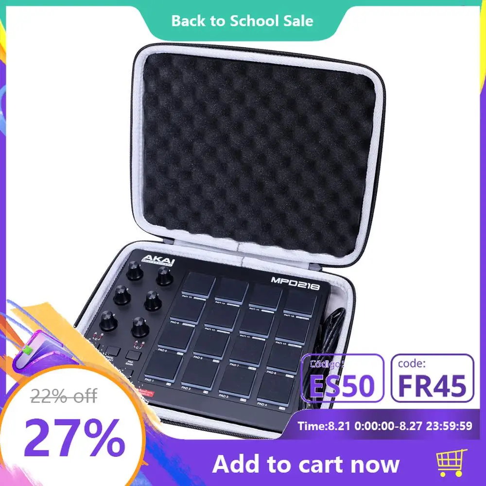 LTGEM EVA Hard Case for AKAI Professional MPD218 Ultra Portable USB Bus Powered 16 Pad USB/MIDI Pad Controller 
LTGEM EVA Hard Case for AKAI Professional MPD218 Ultra Portable USB Bus Powered 16 Pad USB/MIDI Pad Controller