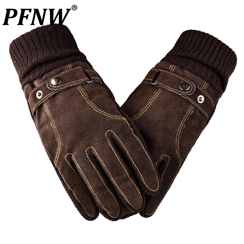 PFNW Faux Leather Touch Screen Gloves Men's Winter Warm Sheepskin Suede Thickened Windproof Cold Proof Riding Gloves 12A5964
PFNW Faux Leather Touch Screen Gloves Men's Winter Warm Sheepskin Suede Thickened Windproof Cold Proof Riding Gloves 12A5964