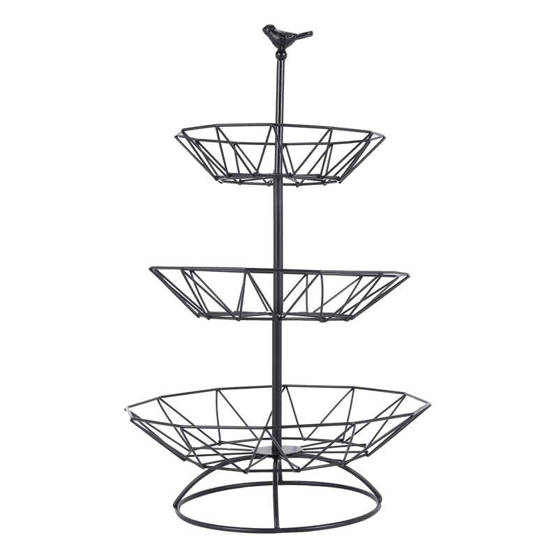 Countertop Fruit Basket Holder Decorative Tabletop Stand Perfect for Vegetables, Snacks, Household Items, 3 Tier Black
Countertop Fruit Basket Holder Decorative Tabletop Stand Perfect for Vegetables, Snacks, Household Items, 3 Tier Black