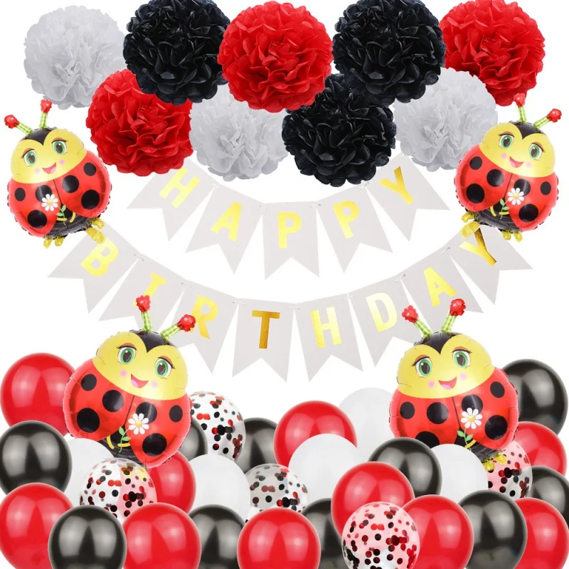 LADYBIRD Balloon Paper Flower Ball Suit Bee Frog Cartoon Insect Animal Birthday Party
LADYBIRD Balloon Paper Flower Ball Suit Bee Frog Cartoon Insect Animal Birthday Party