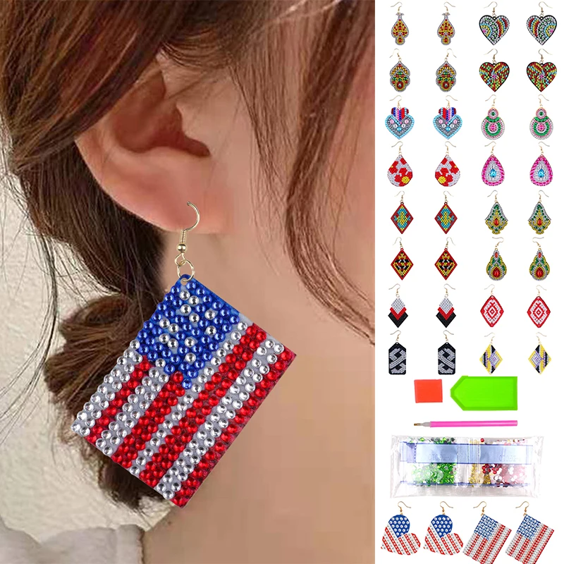 5D Earrings Diamond Painting DIY Mosaic Kit Special Shape Drills Ear Dangles Mosaic Jewelry Gift for Girl Women Handmade Craft
5D Earrings Diamond Painting DIY Mosaic Kit Special Shape Drills Ear Dangles Mosaic Jewelry Gift for Girl Women Handmade Craft