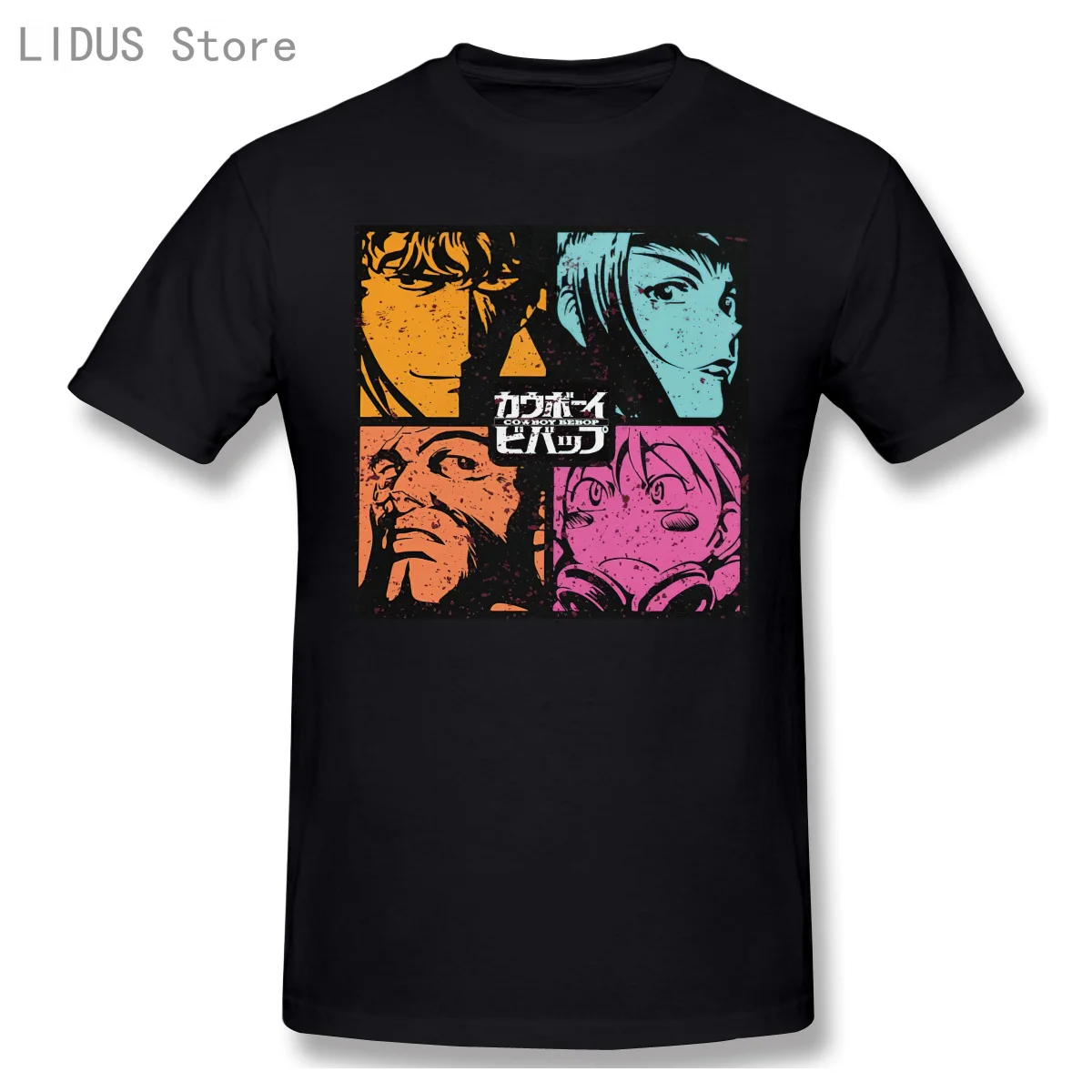 Classic 90s Anime Cowboy Bebop T-shirt For Men Short Sleeve Japan Manga Spike Spiegel Tshirt 100% Cotton Tee Shirts Merchandise
Classic 90s Anime Cowboy Bebop T-shirt For Men Short Sleeve Japan Manga Spike Spiegel Tshirt 100% Cotton Tee Shirts Merchandise