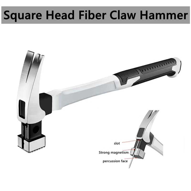 Claw Hammer Carbon Steel Woodworking Hammer Multi-tool Non-slip Percussion Surface and Shockproof Square Round Head Hand Tool
Claw Hammer Carbon Steel Woodworking Hammer Multi-tool Non-slip Percussion Surface and Shockproof Square Round Head Hand Tool